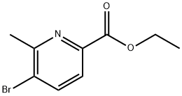 5-溴-6-甲基吡啶-2-甲酸乙酯 结构式