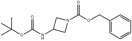 3-叔丁氧羰基氨基氮杂环丁烷-1-苄酯 结构式
