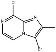 3-溴-8-氯-2-甲基咪唑并[1,2-A]吡嗪 结构式