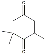 2,2,6-三甲基-1,4-环己二酮 结构式