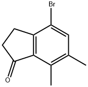 4-溴-6,7-二甲基-2,3-二氢-1H-茚-1-酮 结构式