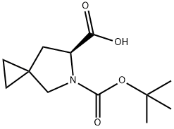 (S)-5-(叔丁氧羰基)-5-氮杂螺[2.4]庚烷-6-羧酸 结构式