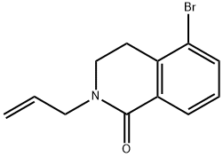 2-烯丙基-5-溴-3,4-二氢异喹啉-1(2H)-酮 结构式