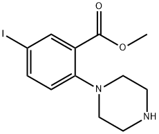 Methyl 5-iodo-2-(piperazin-1-yl)benzoate 结构式