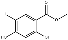 2,4-二羟基-5-碘苯甲酸甲酯 结构式