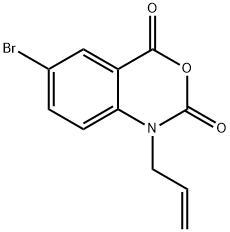 1-烯丙基-6-溴-1H-苯并[D][1,3]恶嗪-2,4-二酮 结构式