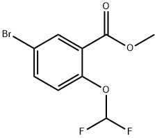 5-溴-2-二氟甲氧基苯甲酸甲酯 结构式