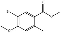 5-溴-4-甲氧基-2-甲基苯甲酸甲酯 结构式