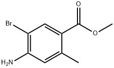 4-氨基-5-溴-2-甲基苯甲酸甲酯 结构式