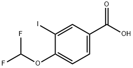 4-(二氟甲氧基)-3-碘苯甲酸 结构式