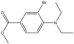 3-溴-4-(二乙氨基)苯甲酸甲酯 结构式