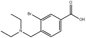 3-溴-4-((二乙氨基)甲基)苯甲酸 结构式