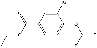 3-溴-4-(二氟甲氧基)苯甲酸乙酯 结构式