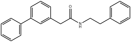 2-(biphenyl-3-yl)-N-phenethylacetamide 结构式