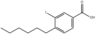 4-Hexyl-3-iodobenzoic acid 结构式