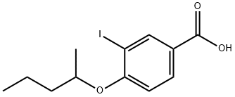 3-Iodo-4-(pentan-2-yloxy)benzoic acid 结构式