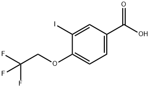 3-碘-4-(2,2,2-三氟乙烷氧基)苯甲酸 结构式