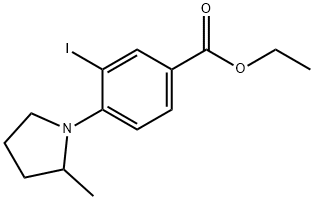 Ethyl 3-iodo-4-(2-Methylpyrrolidin-1-yl)benzoate 结构式