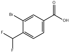 3-溴-4-(二氟甲基)苯甲酸 结构式