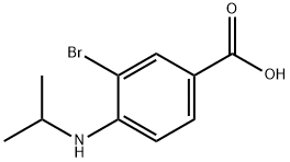 3-溴-4-(异丙基氨基)苯甲酸 结构式