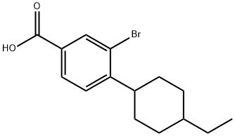 3-溴-4-(4-乙基环己基)苯甲酸 结构式