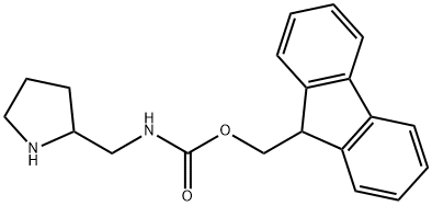 (9H-荧光素-9-基)甲基(吡咯烷-2-甲基)氨基甲酸酯 结构式
