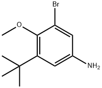 3-溴-5-(叔丁基)-4-甲氧基苯胺 结构式