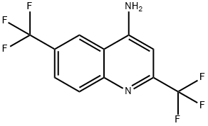 (2,6-双三氟甲基喹啉-4-基)甲胺 结构式