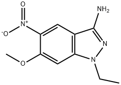 1-乙基-6-甲氧基-5-硝基-1H-吲唑-3-胺 结构式