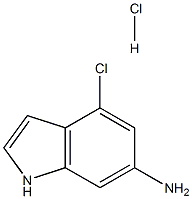 4-氯-1H-吲哚-6-胺盐酸盐 结构式