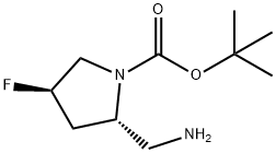 tert-butyl (2S,4R)-2-(aMinoMethyl)-4-fluoro-1-pyrrolidinecarboxylate 结构式