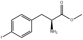 (S)-甲基-2-氨基-3-(4-碘苯基)丙酸甲酯 结构式