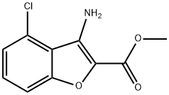 3-氨基-4-氯苯并呋喃-2-羧酸甲酯 结构式