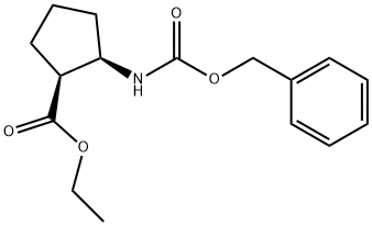 (1S,2R)-2-(CBZ-氨基)环戊烷甲酸乙酯 结构式