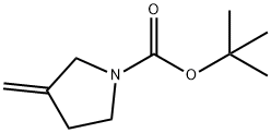 1-BOC-3-亚甲基吡咯烷 结构式