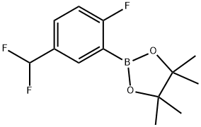2-(5-(二氟甲基)-2-氟苯基)-4,4,5,5-四甲基-1,3,2-二噁硼戊环 结构式