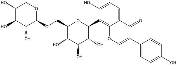 葛根素-6″-O-木糖苷 结构式