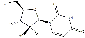 1-((2R,3S,4R,5R)-3,4-二羟基-5-(羟甲基)-3-甲基四氢呋喃-2-基)嘧啶-2,4(1H,3H)-二酮 结构式