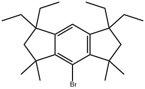 4-溴-1,1,7,7-四乙基-1,2,3,5,6,7-六氢-3,3,5,5-四甲基对称引达省 结构式