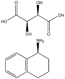 (S)-(+)-1,2,3,4-四氢萘胺酒石酸盐 结构式