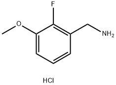 (2-fluoro-3-methoxyphenyl)methanamine hydrochloride 结构式