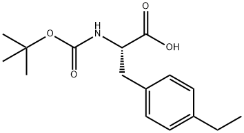 (S)-2-((叔丁氧基羰基)氨基)-3-(4-乙基苯基)丙酸 结构式