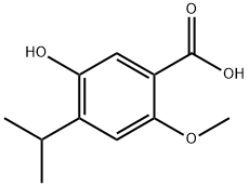 5-羟基-4-异丙基-2-甲氧基苯甲酸 结构式