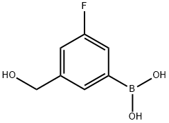 3-氟-5-(羟甲基)苯硼酸 结构式