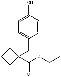 1-(4-羟基苄基)环丁烷-1-甲酸乙酯 结构式