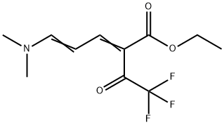 (2E,4E)-5-(二甲基氨基)-2-(2,2,2-三氟乙酰基)五-2,4-二烯酸乙酯 结构式