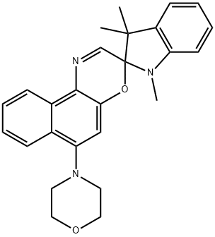 1,3-二氢-1,3,3-三甲基-6'-(4-吗啉基)-螺[2H-吲哚-2,3'-[3H]萘并[2,1-B][1,4]恶嗪] 结构式