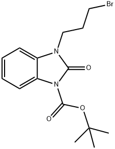 3-(3-BroMopropyl)-2,3-dihydro-2-oxo-1H-benziMidazole-1-carboxylic Acid 1,1-DiMethylethyl Ester 结构式