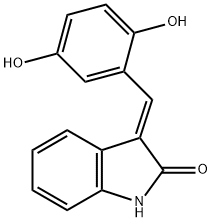 (3E)-3-[(2,5-二羟基苯基)亚甲基]-1,3-二氢-2H-吲哚-2-酮 结构式