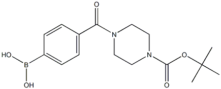 4-(4-Boc-Piperazine-1-carbonyl)phenylboronic acid 结构式